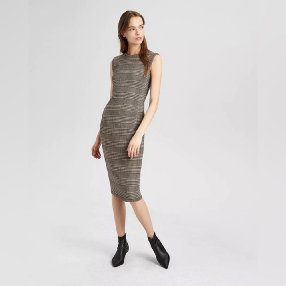 Theory Power Dress, Wool Plaid